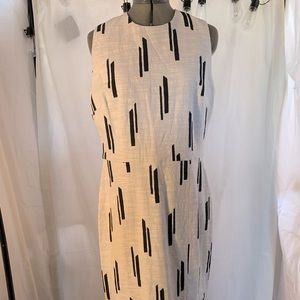 Ann Taylor striped cotton blend sleeveless dress.